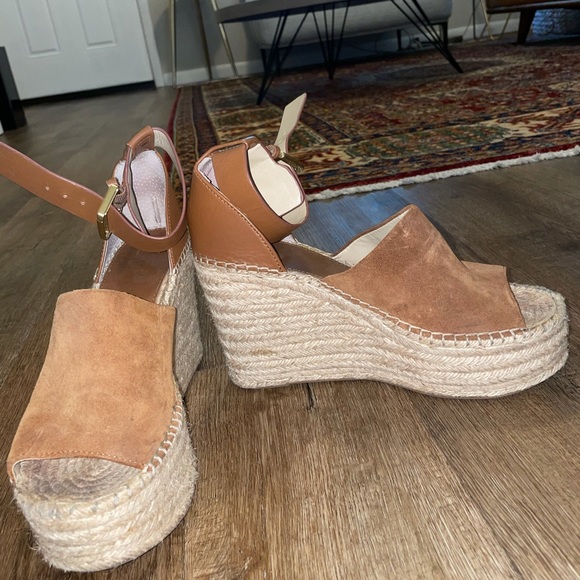 MARC FISHER BROWN ADALYN ESPADRILLE WEDGES - Picture 5 of 5